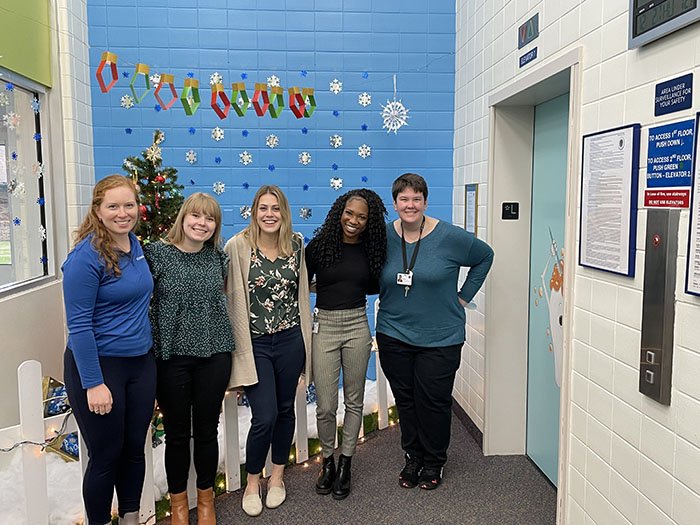 The MSU-Hurley Children's Hospital Pediatric Public Health Initiative nutrition team is working with Flint parents to establish healthy eating patterns.The team is pictured at Mott Childrens.